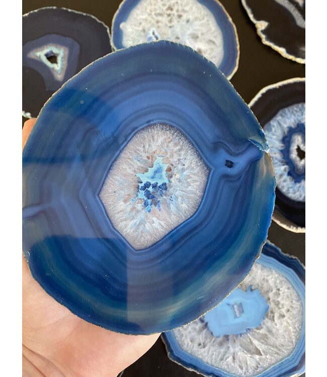 Agate Slice Size #6 Blue