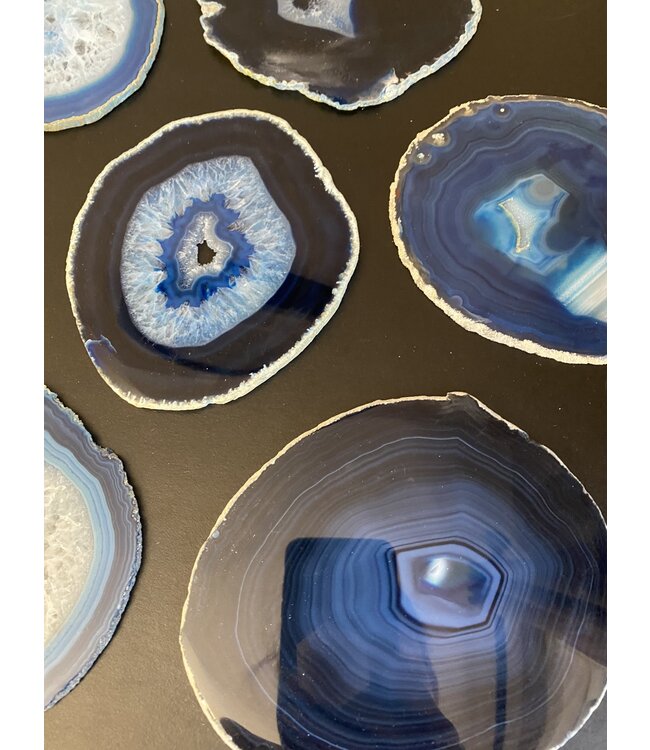 Agate Slice Size #6 Blue