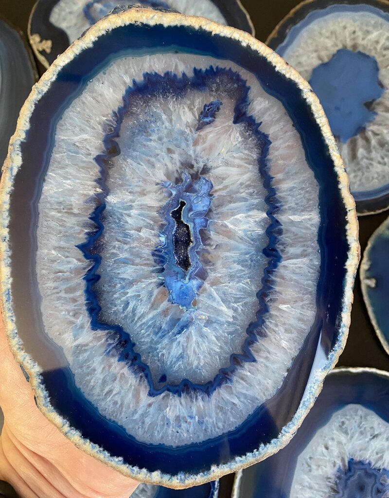 Agate Slice Size #7 Blue