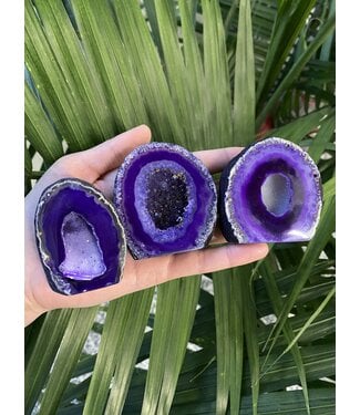 Purple Agate Geode Cut Base Size 2 [100-199gr]