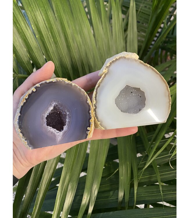 Natural Agate Geode Cut Base Size 4 [300-399gr]