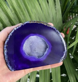 Purple Agate Geode Cut Base Size 5 [400-499gr]