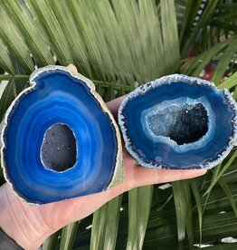 Teal Agate Geode Cut Base Size 5 [400-499gr]