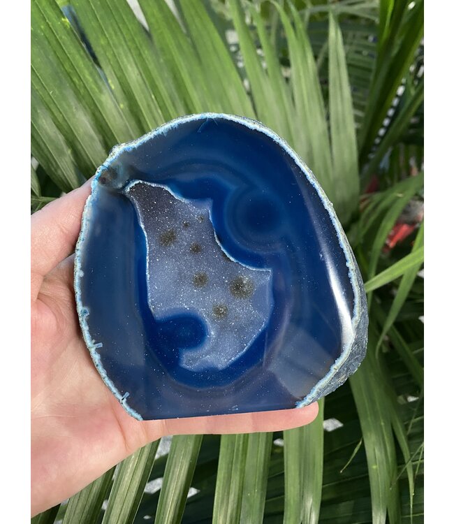 Teal Agate Geode Cut Base Size 5 [400-499gr]