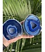 Blue Agate Geode Cut Base Size 6 [500-599gr]