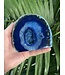Blue Agate Geode Cut Base Size 6 [500-599gr]