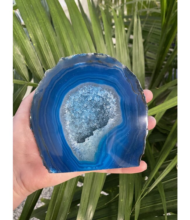 Teal Agate Geode Cut Base Size 7 [600-699gr]