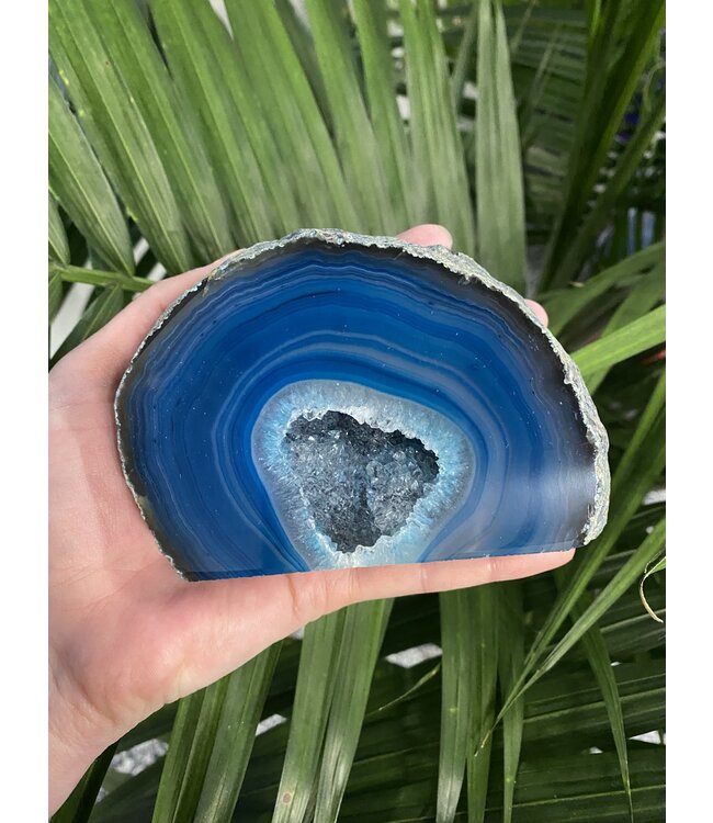 Teal Agate Geode Cut Base Size 8 [700-799gr]