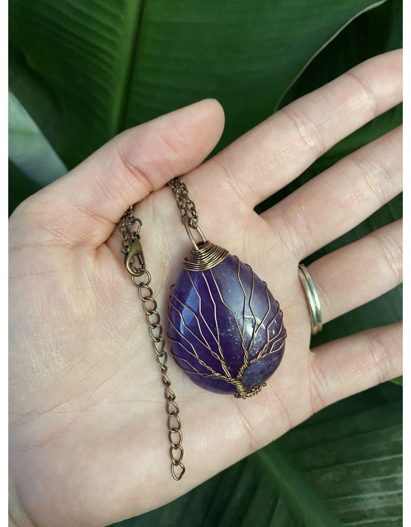 Amethyst sale rock necklace