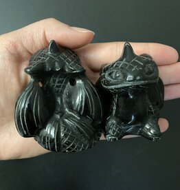 Toothless Carving, Black Obsidian Toothless
