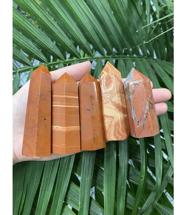 Red Jasper Quartz Point, Size Large [75-99gr]