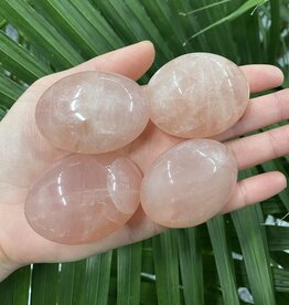 Rose Quartz Palm Stone, Size X-Small [50-74gr]