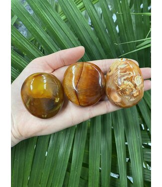 Carnelian Palm Stone, Size Small [75-99gr]