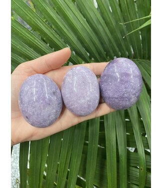 Lepidolite Palm  Stone, Size Medium  [100-124gr]