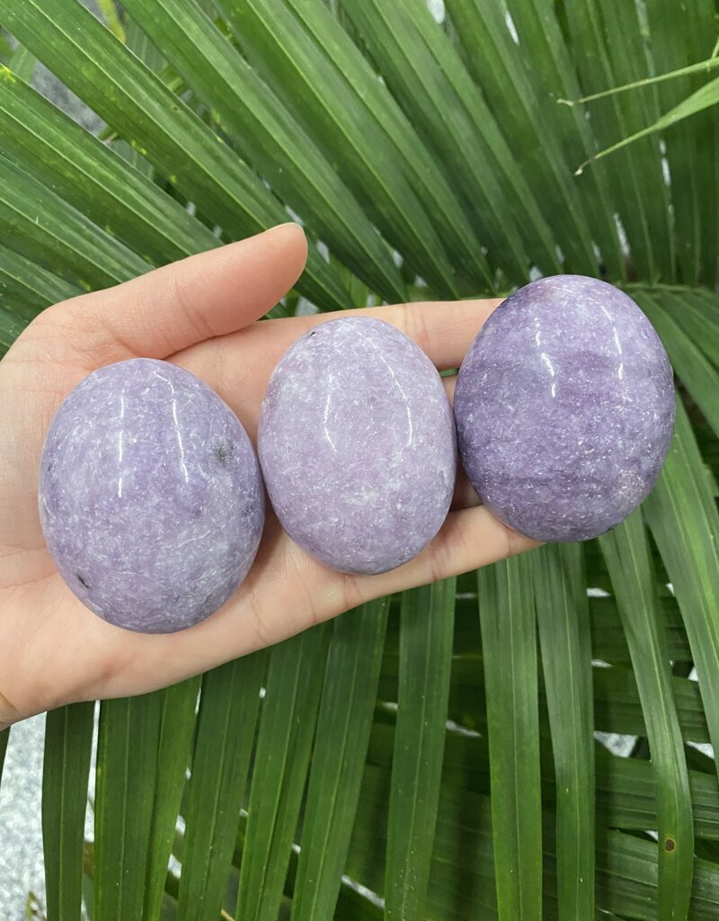 Lepidolite Palm  Stone, Size Medium  [100-124gr]