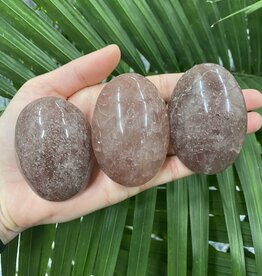 Strawberry Quartz Palm Stone, Size Medium [100-124gr]