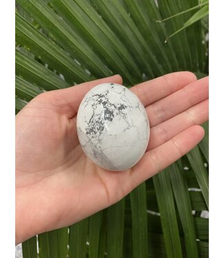 Howlite Palm Stone, Size X-Large [150-174gr]