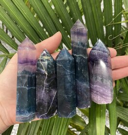 Teal/Purple Fluorite Point, Size Large [75-99gr]