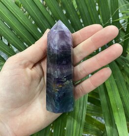 Teal/Purple Fluorite Point, Size Jumbo-Plus [175-199gr]