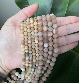 Sunstone Beads Grade A Frosted/Matte 15" Strand 6mm 8mm