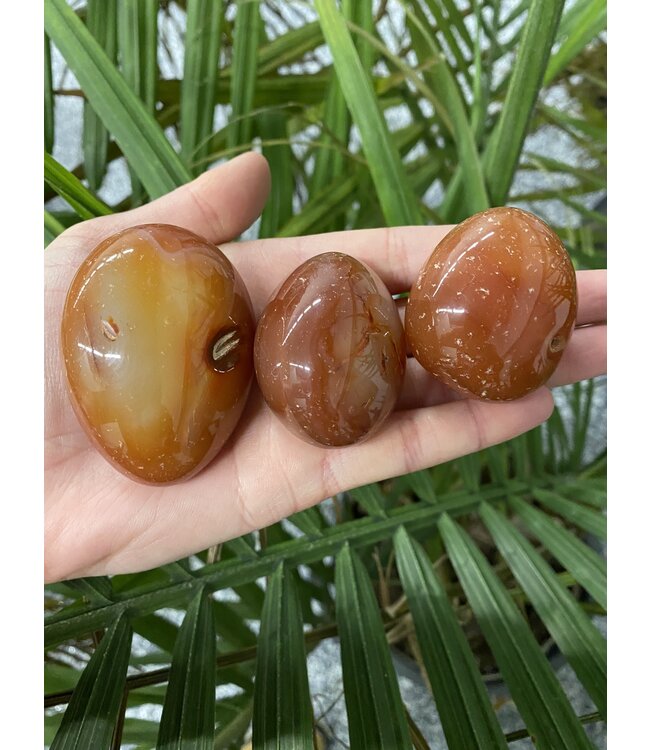 Carnelian Palm Stone, Size Small [75-99gr]