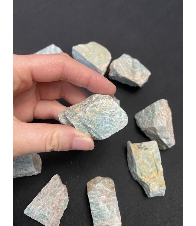 Rough Amazonite Size Small 500gr Bulk Pack