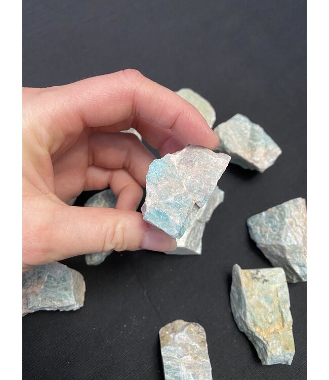 Rough Amazonite Size Small 500gr Bulk Pack