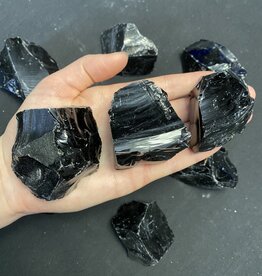 Rough Black Obsidian Size Small 500gr Bulk Pack