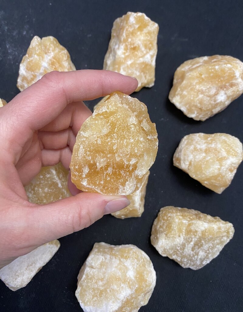 Rough Orange Calcite Size Small 500gr Bulk Pack