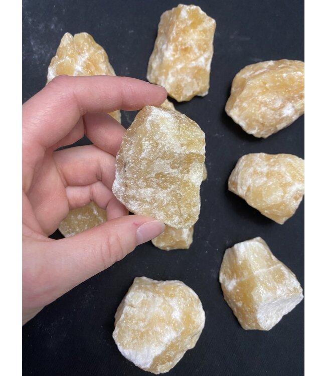 Rough Orange Calcite Size Small 500gr Bulk Pack