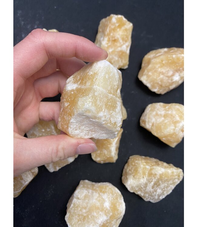 Rough Orange Calcite Size Small 500gr Bulk Pack