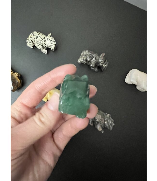 2" Hippo, Low Mouth, Carving, *disc.*