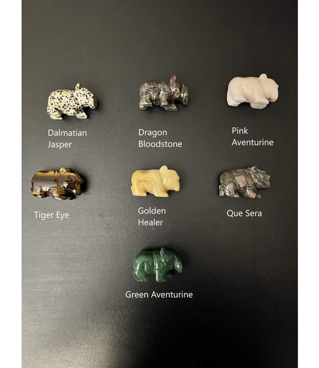 2" Hippo, Low Mouth, Carving, *disc.*