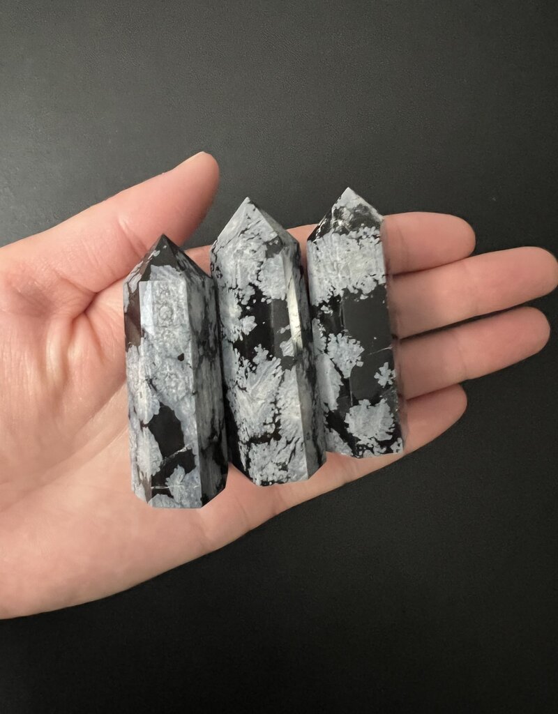 Snowflake Obsidian Point, Size Small [25-49gr]