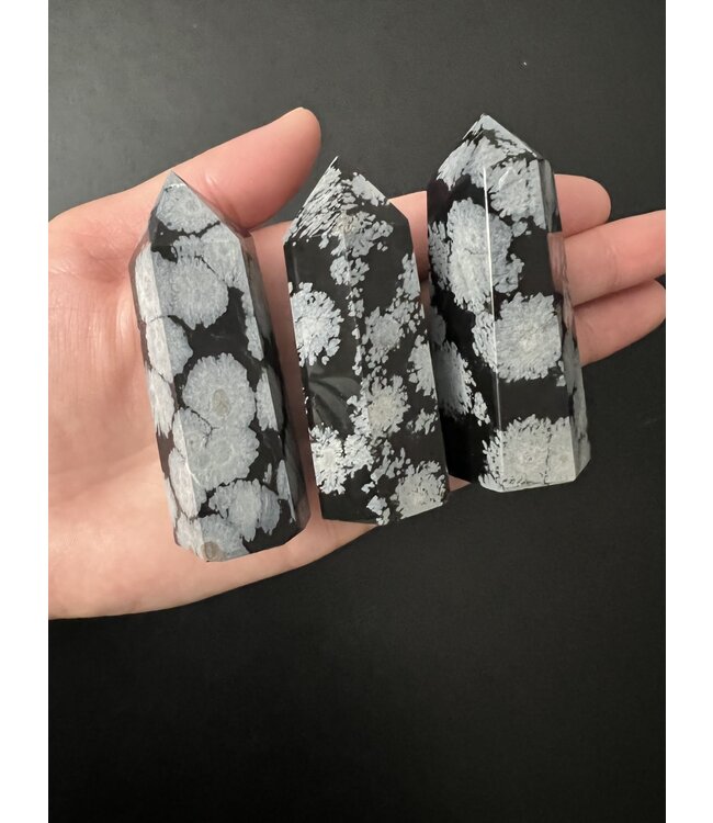 Snowflake Obsidian Point, Size Large [75-99gr]