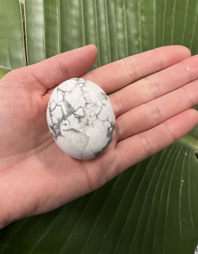 Howlite Palm Stone, Size Small [75-99gr]