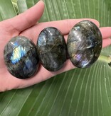 Labradorite Palm Stone, Size Small [75-99gr]