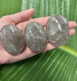 Smoky Quartz Palm Stone, Size Small [75-99gr]