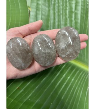 Smoky Quartz Palm Stone, Size Small [75-99gr]