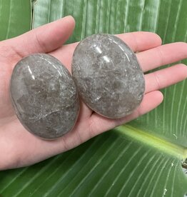 Smoky Quartz Palm Stone, Size Medium [100-124gr]