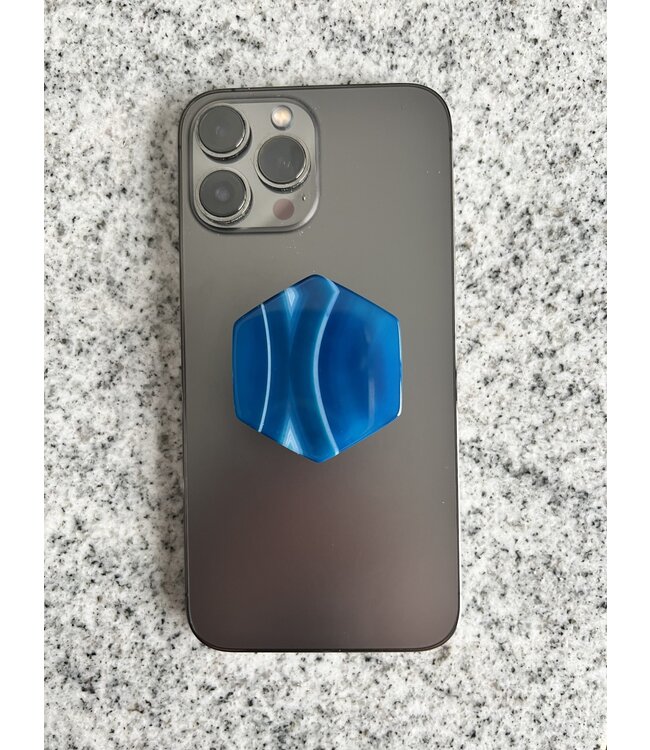 Blue Agate Hexagon Phone Grip *disc.*