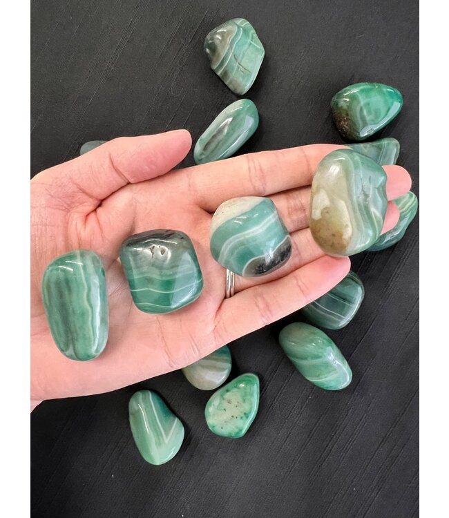 Dyed Agate Tumbled Stones, Polished Agate, Grade A; 4 sizes available, purchase individual or bulk