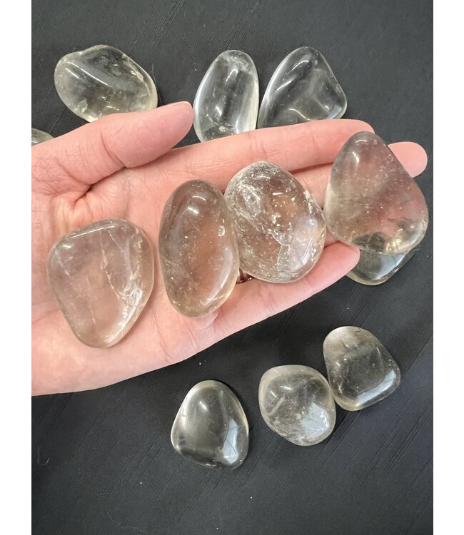 Smoky Quartz Tumbled Stones, Polished Smoky Quartz, Grade A; 4 sizes available, purchase individual or bulk