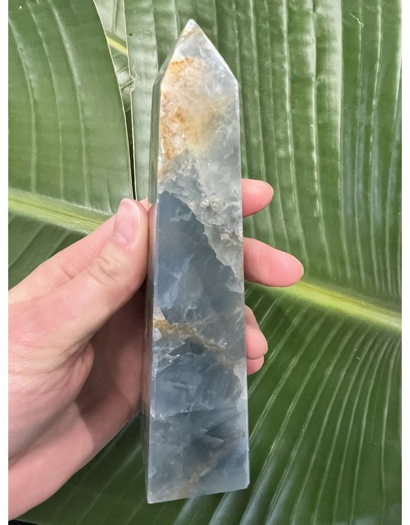 Blue Banded Calcite (Blue Onyx) Tower #21, 390gr
