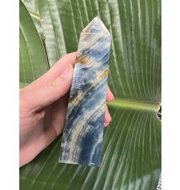 Blue Banded Calcite (Blue Onyx) Tower #23, 466gr