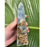 Blue Banded Calcite (Blue Onyx) Tower #26, 530gr