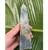 Blue Banded Calcite (Blue Onyx) Tower #26, 530gr