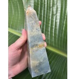 Blue Banded Calcite (Blue Onyx) Tower #37, 668gr