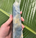 Blue Banded Calcite (Blue Onyx) Tower #42, 594gr, *disc.*