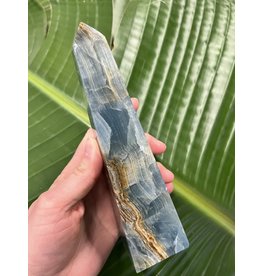 Blue Banded Calcite (Blue Onyx) Tower #46, 558gr